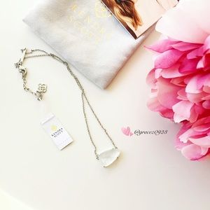 NWT Kendra Scott silver necklace white pearl